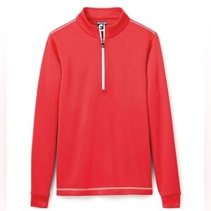 FootJoy Juniors' 1/2 Zip Contrast Stitch Mid Layer